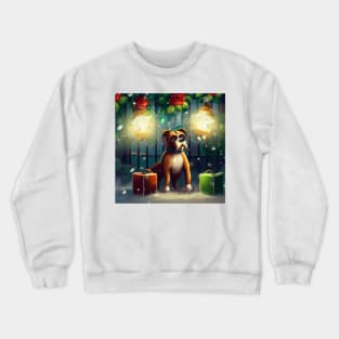 Cute Boxer Drawing Crewneck Sweatshirt